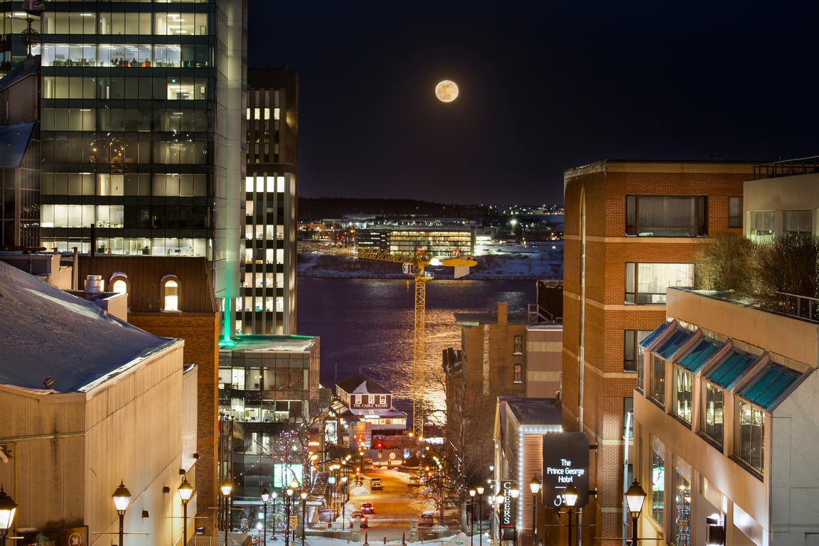 Downtown Halifax, Nova Scotia, Canada at Night